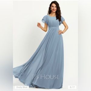 JJs House Dusty Blue Bridesmaid Dress